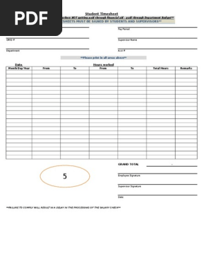 student on budget timesheet