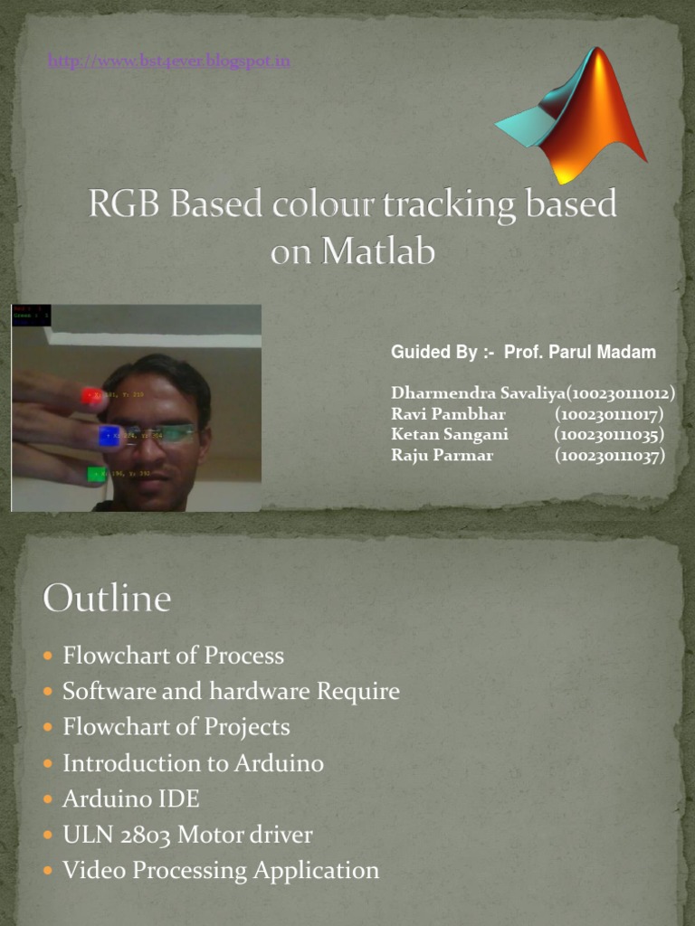 MATLAB-Based Color Tracking Guide | PDF | Arduino | Electronic Engineering