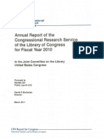 2010 Annual Report of The Congressional Research Service