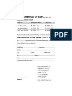 Plebs Journal of Law ISSN:2454-4124 Subscription Form