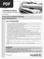 Quadrix 2012 Cfp Tecnico Em Informatica Suporte Prova