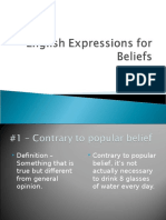 English Expressions For Thoughts and Beliefs