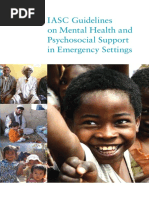 IASC Guidelines on Mental Health and Psychosocial Support in Emergency Settings
