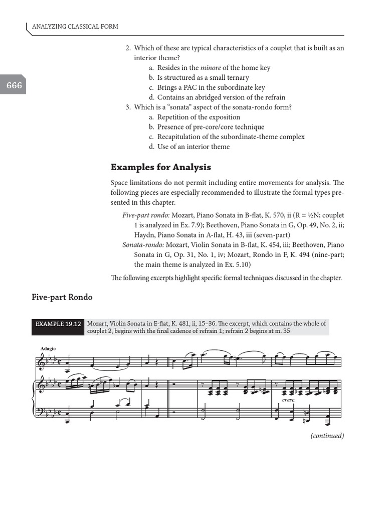 Five-Part Rondo Analysis | PDF