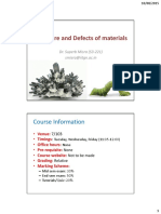 Structure and defects in material