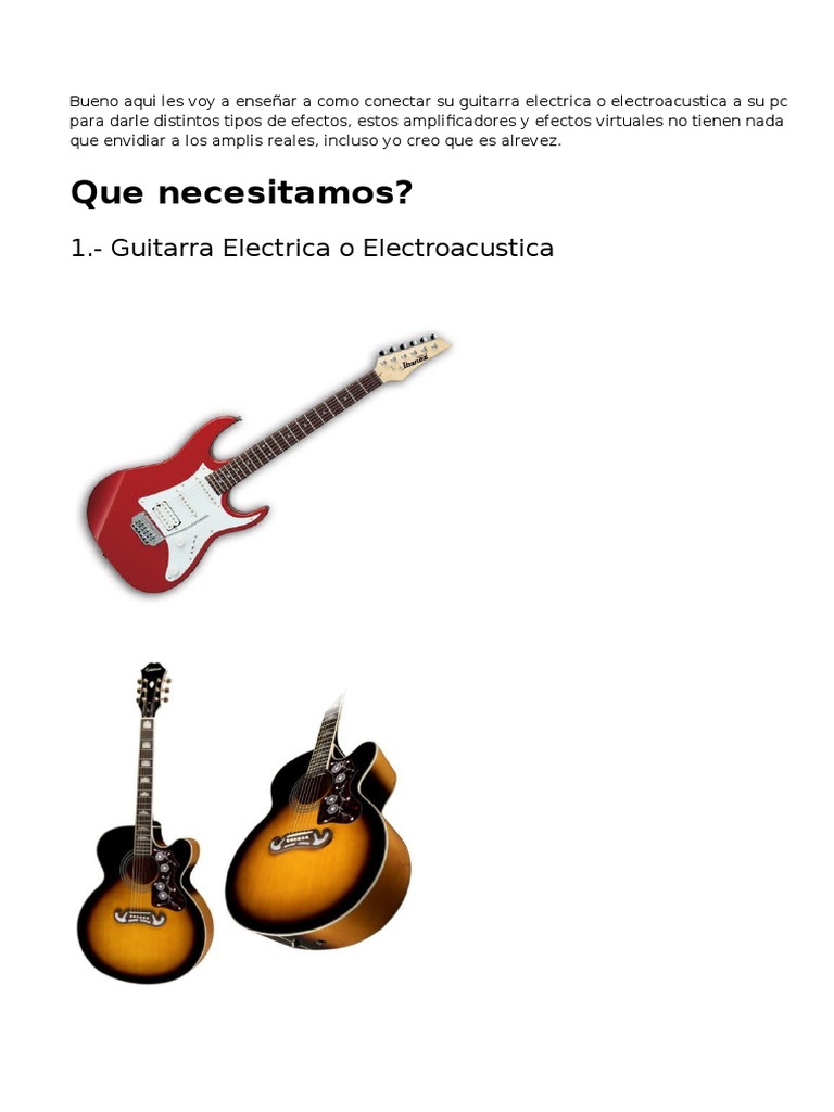 Como Conectar La Guitarra Al Pc