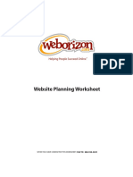 Weborizon Planning Worksheet