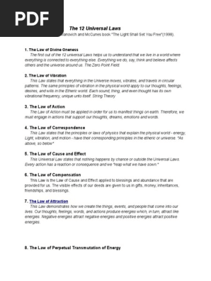 Laws of the universe pdf