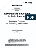 Earnings and Education in Latin America- George Psacharopoulus