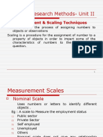 Business Research Methods-Unit II: Measurement & Scaling Techniques
