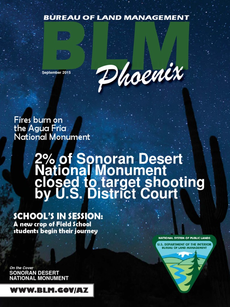 BLM Phoenix District Office Sept 2015 Newsletter PDF Bureau Of