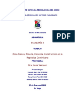 Los Sectores Económicos de La República Dominicana