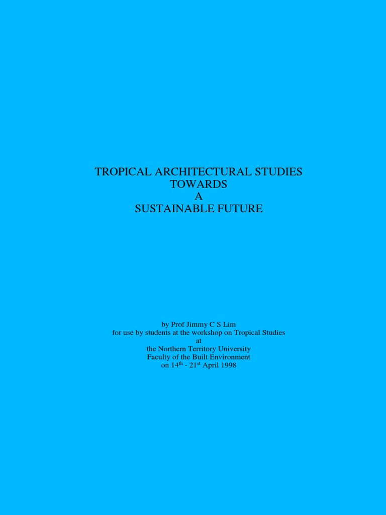 Tropical Architecture 2 | PDF | Roof | Climate