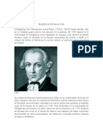 Biografía de Emmanuel Kant