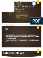 Exposicion Grupo 5 Factores De Transcripcion Generales / Primer Parcial