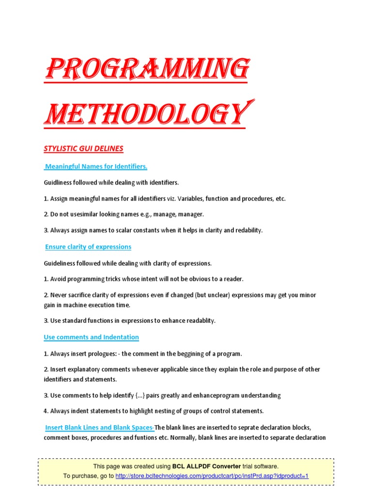 Programming Methodology | PDF | Computer Program | Programming