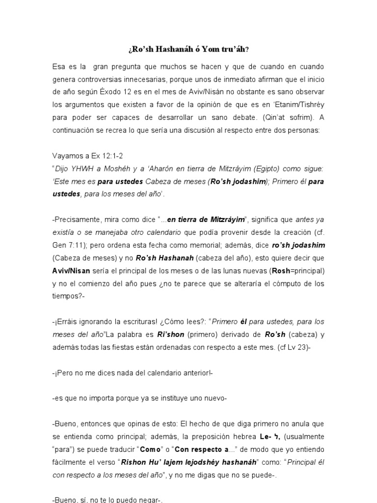 Rosh Hashanah Calendario Hebreo