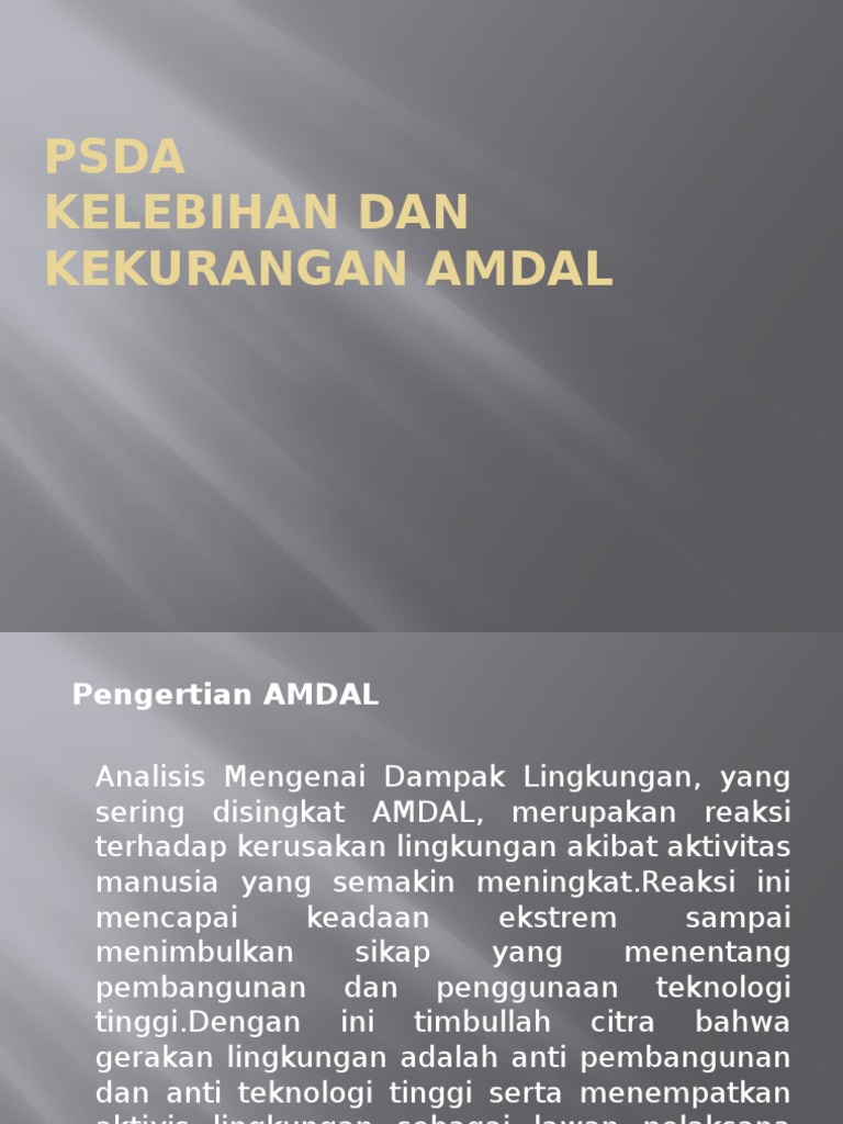 Kelebihan Dan Kekurangan Amdal Kelebihan Dan Kekurangan Amdal