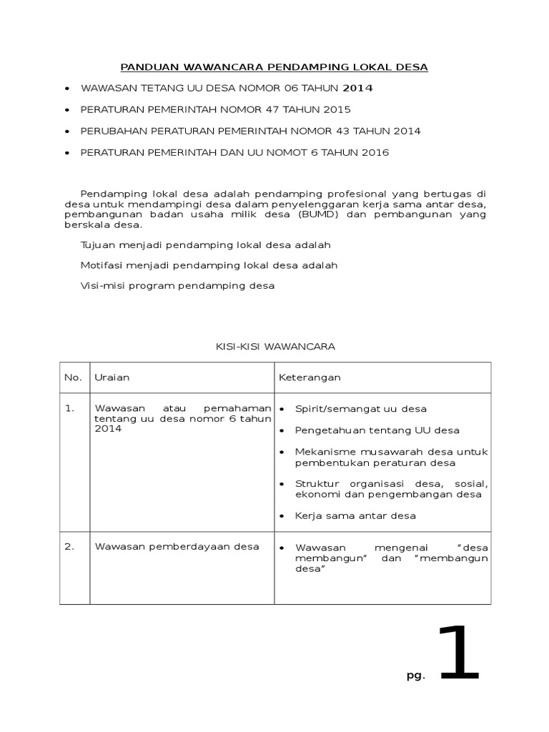 Contoh Laporan Individu Pendamping Desa Teknik
