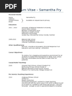 CV No Personal Details