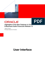 Highlights of The New Features in Oracle E-Business Suite Financials Release 12