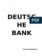 Deutsc HE Bank: Central Banking