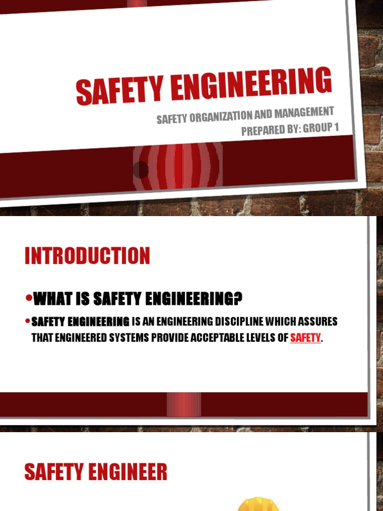 Introduction to Safety Engineering Occupational Safety And Health