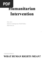 Humanitarian Intervention: POL 3113 Issues in Contemporary World Politics Hsin-Wen Lee