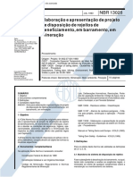 NBR 13028 1993 Apresentacao de Projeto de Disposicao de Rejeitos de Beneficiamento