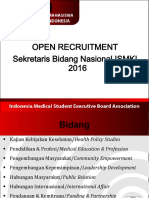 Open Recruitment Sekretaris Bidang