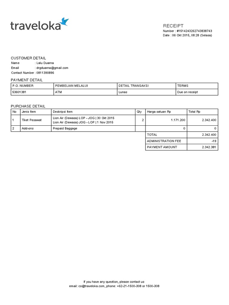 Receipt | PDF