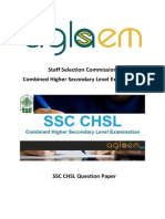 SSC CHSL Question Paper 20 Dec 2015 - Morning Shift