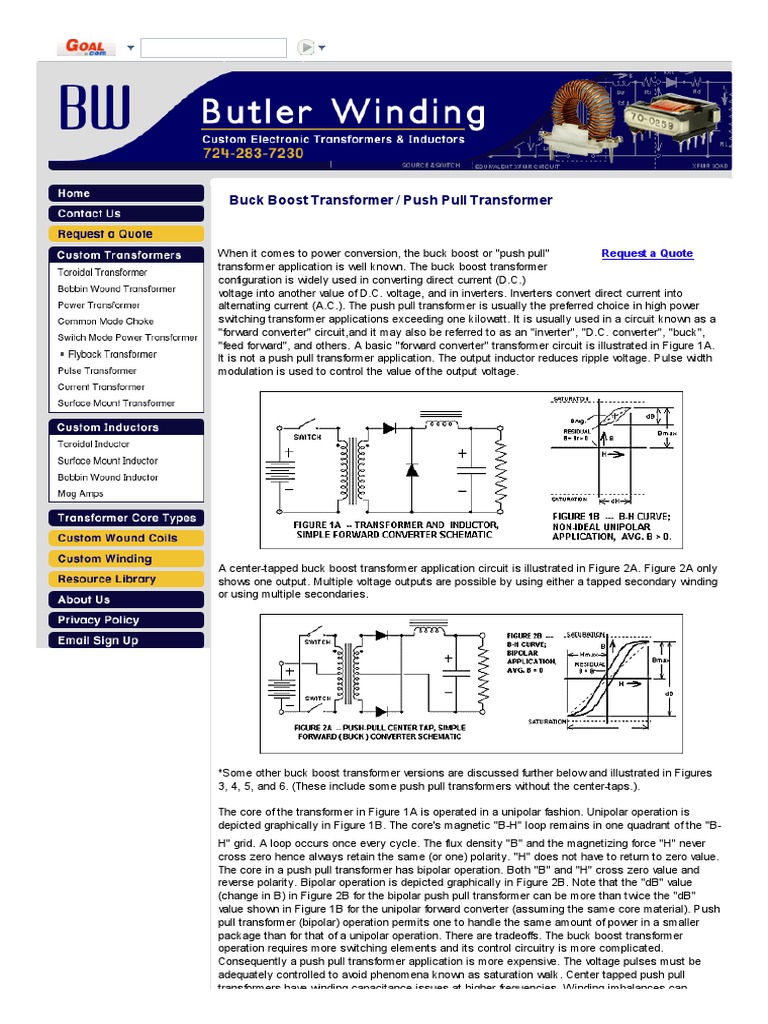 Buck Boost Transformer - Push Pull Transformer | PDF | Transformer ...