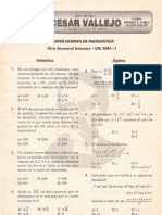 PRIMER EXAMEN DE MATEMÁTICA Ciclo Semestral Intensivo - UNI 2004 - I Lima, 19 de Setiembre de 2003