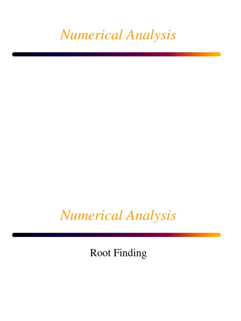 Root Finding | PDF | Teaching Methods & Materials | Science & Mathematics