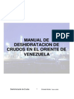 Manual de Deshidratación de Crudos en el Oriente de Venezuela