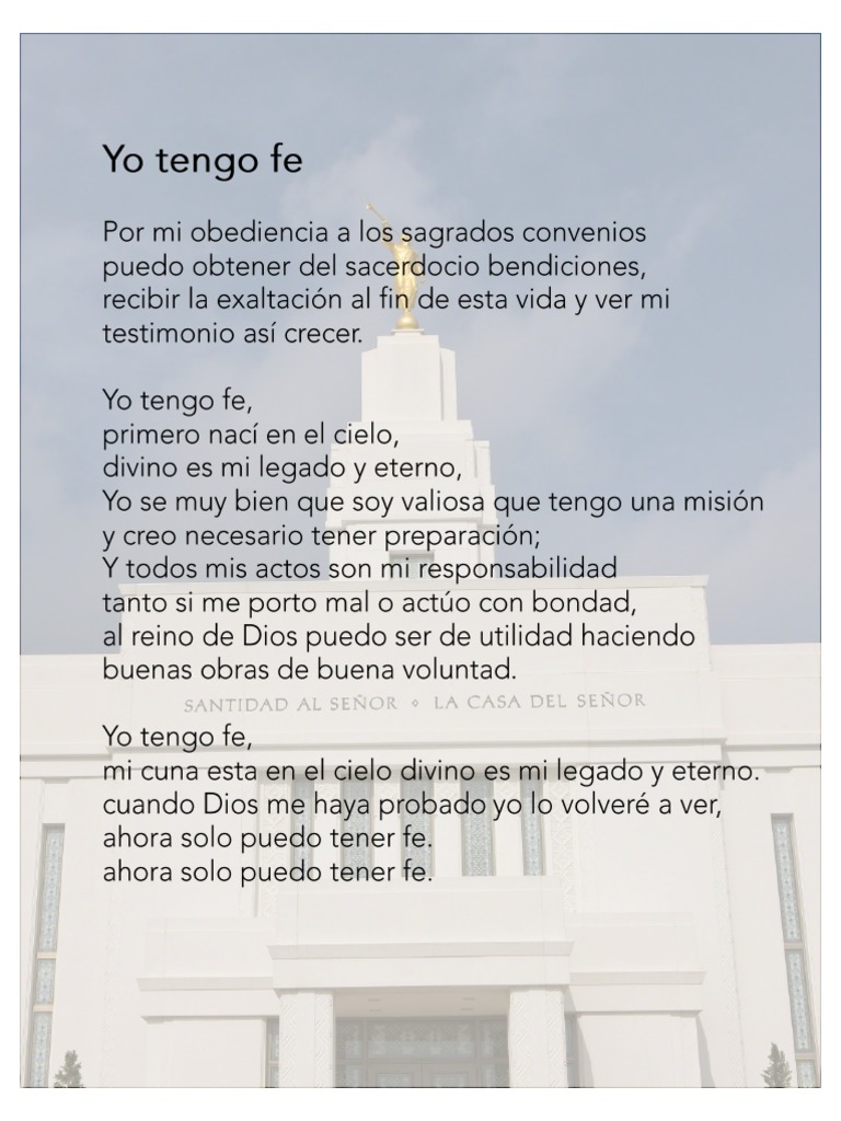 Yo Tengo Fe Letra | PDF