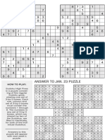 Printable Sudoku High-Five, Jan. 30