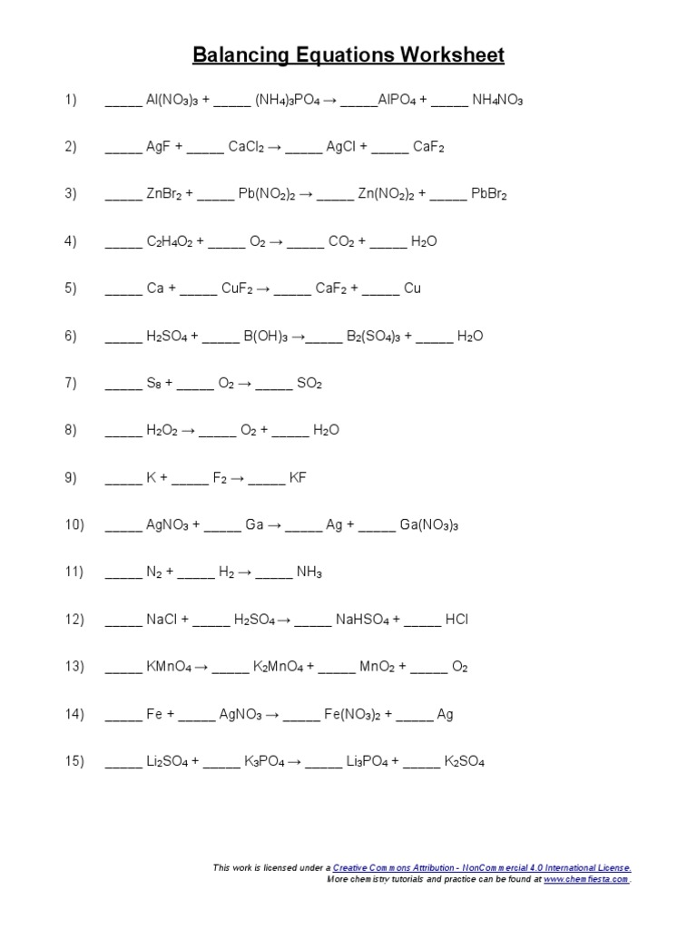 worksheet Balancing Equations Worksheet 2 Answers balancing equations worksheet atoms chemical substances