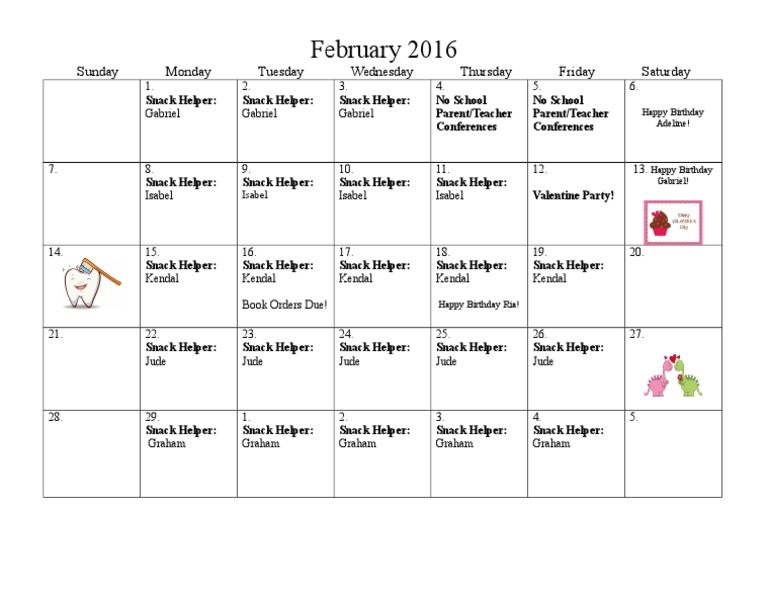 Feb Calendar | PDF