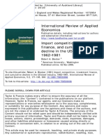 Blecker, R. A. (1991) - Import Competition, Investment Finance, and Cumulative Decline in The US Steel Industry, 1962-1981. International Review of Applied Economics, 5 (2), 171-195.