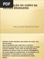 A Educação Do Corpo Na Escola Brasileira