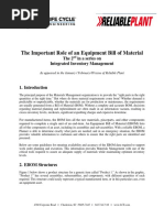 The Important Role of An Equipment Bill of Material: The 2 in A Series On Integrated Inventory Management