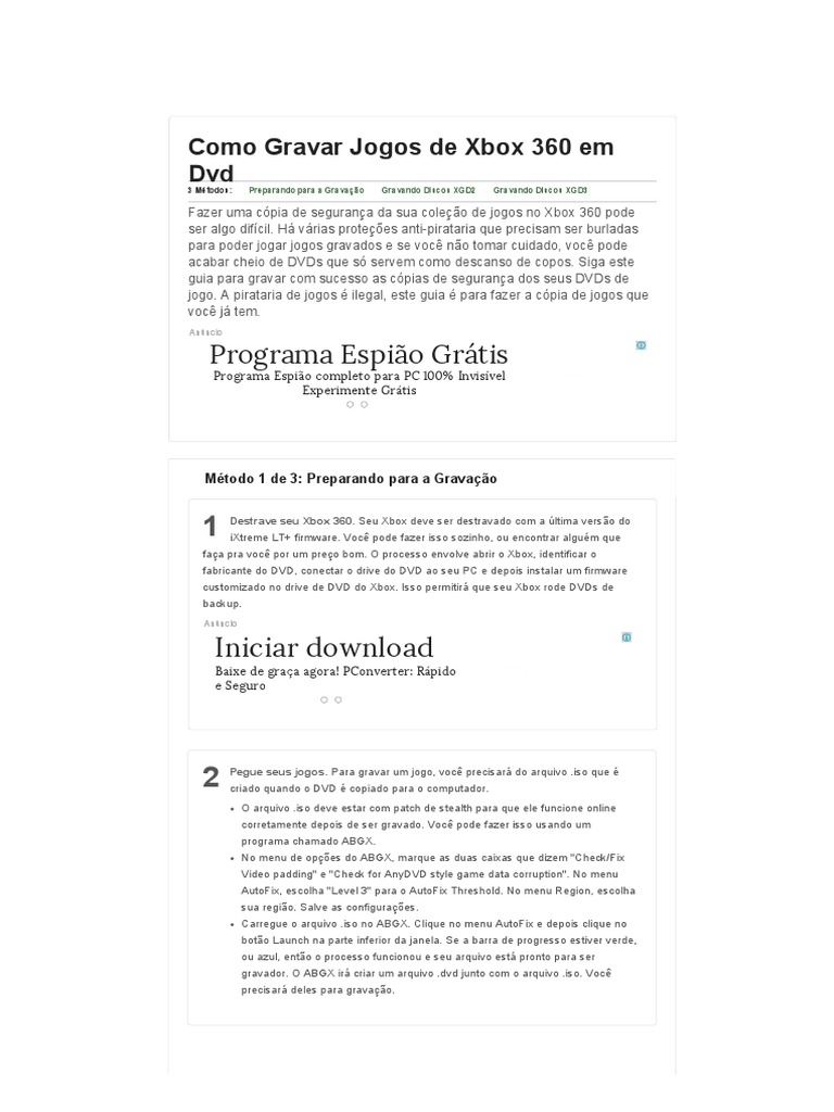 COMO GRAVAR EM DVD A ISO DE UM JOGO PARA XBOX 360 LT 3.0