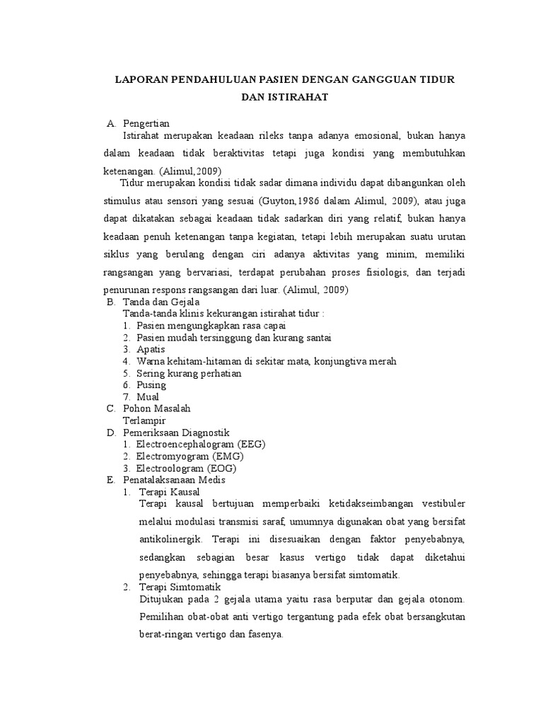 Lp Istirahat Dan Tidur Latihan Online