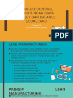 Lean Accounting, Perhitungan Biaya Target Dan Balance (1)