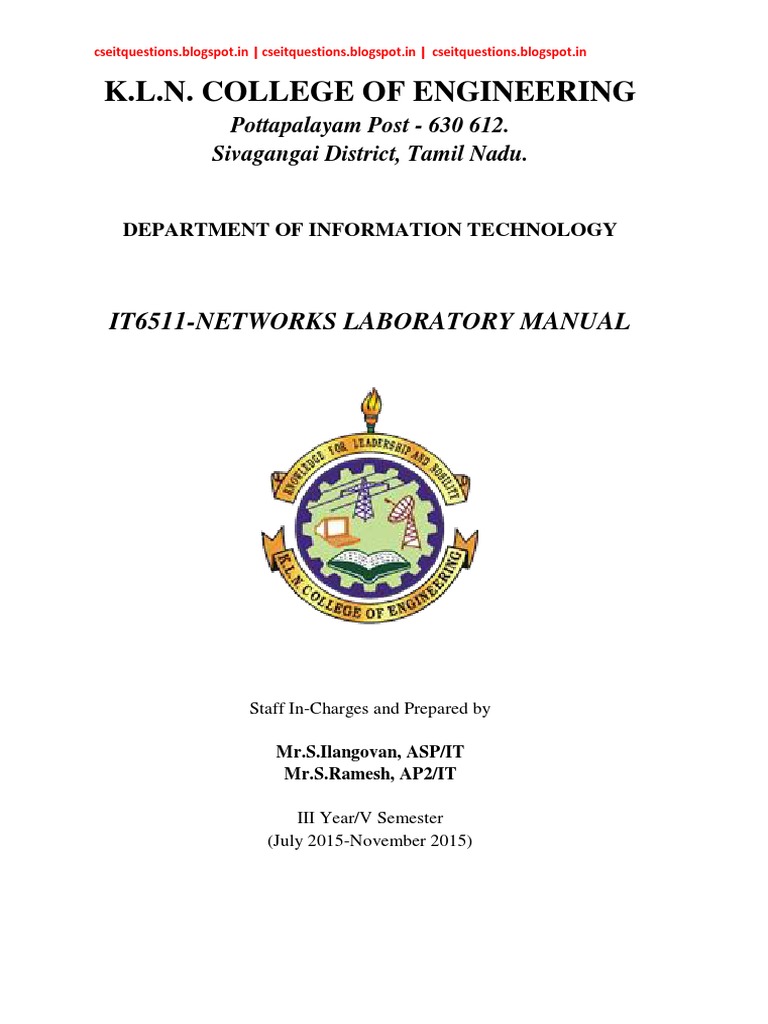COMPUTER NETWORKS LAB MANUAL Network Socket Transmission Control