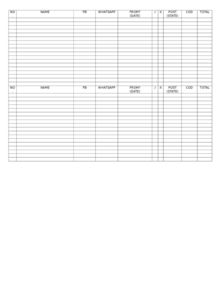 Social Media Post Tracking Sheet | PDF