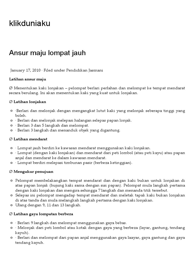 Ansur Maju Lompat Jauh Pdf