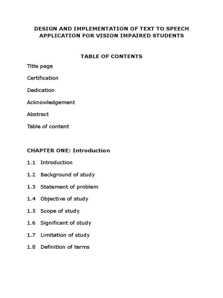 Design and Implementation of Text To Speech Application For Vision ...